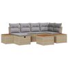 vidaXL Tuin Sofa Set 7 st Beige poly rattan