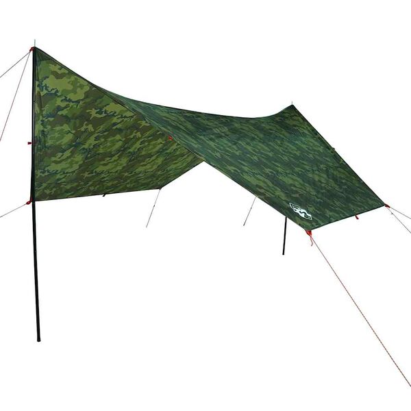 vidaXL Kampeerluifel waterdicht 438x376x212 cm camouflage