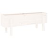 vidaXL Plantenbak verhoogd 101x30x38 cm massief grenenhout wit