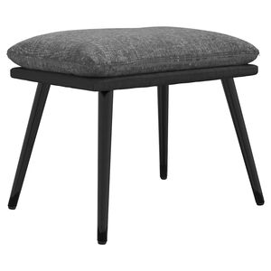 vidaXL Voetenbank 45x29,5x35 cm stof en kunstleer lichtgrijs