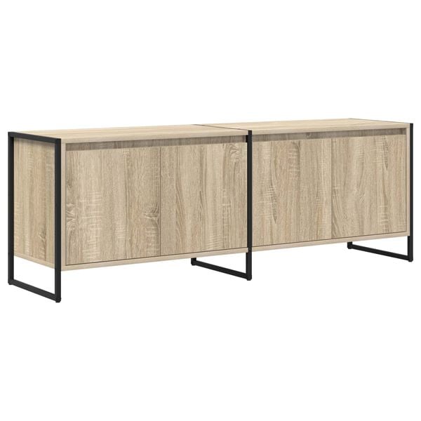 vidaXL TV-kast Sonoma 140 x 36 x 49.5 cm Bewerkt hout