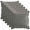 vidaXL Kussensloop 6 st HOUTEN Donkergrijs 40 x 40 cm Chenille Stof