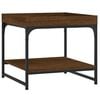 vidaXL Salontafel 49,5x49,5x45 cm bewerkt hout bruin eikenkleur
