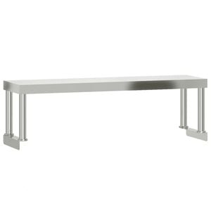 vidaXL Verhoging voor werktafel 110x30x35 cm roestvrij staal