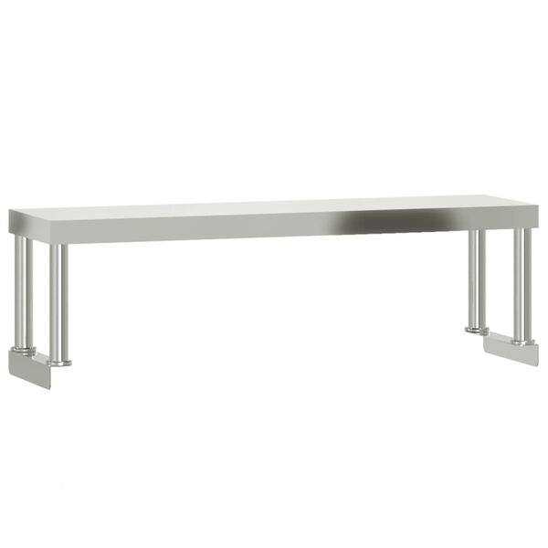 vidaXL Verhoging voor werktafel 110x30x35 cm roestvrij staal