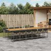 vidaXL 13-delige Tuinset met kussens poly rattan grijs