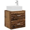 vidaXL Wandgemonteerde wastafelmeubel Oud hout 53 x 34,5 x 63 cm