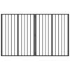 vidaXL Hondenpoort 2 st Zwart 80 x 100 cm Gegalvaniseerd staal