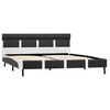 vidaXL Bedframe met LED kunstleer grijs 140x200 cm