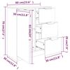 vidaXL Dressoir 60x30x70 cm bewerkt hout hoogglans wit