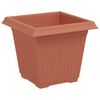 vidaXL Vierkante Bloempot 24 pcs Baksteenrood 16 x 16 x 14 cm