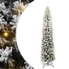vidaXL Kunstkerstboom met led-verlichting Groen en wit 180 cm