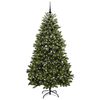 vidaXL Kunstkerstboom met 300 LED Groen 210 cm PVC en Metaal