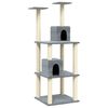 vidaXL Kattenmeubel met sisal krabpalen 141 cm lichtgrijs