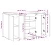 vidaXL Dressoir 120x41x75 cm bewerkt hout wit
