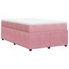 vidaXL Boxspring met matras fluweel roze 120x190 cm