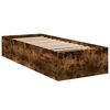 vidaXL Bedframe zonder matras hout gerookt eikenkleurig 75x190 cm