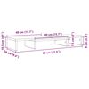 vidaXL Monitorstandaard Verhoger Verstelbaar Zwart Eiken 80x24x10,5 cm