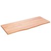 vidaXL Wastafelblad 100x40x2 behandeld massief hout lichtbruin
