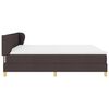 vidaXL Boxspringbed met matras Donkerbruin 200 x 200 cm Stof