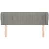 vidaXL Hoofdbord met randen 147x23x78/88 cm fluweel lichtgrijs