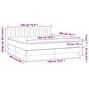 vidaXL Boxspring met matras en LED fluweel zwart 180x200 cm