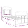 vidaXL Bedframe met hoofd- en voeteneinde metaal zwart 80x200 cm