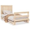 vidaXL Bedframe met hoofdbord massief grenenhout 100x200 cm