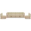 vidaXL 6-delige Loungeset met kussens massief grenenhout