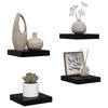 vidaXL Wandschappen zwevend 4 st 23x23,5x3,8 cm MDF hoogglans zwart