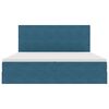 vidaXL Opbergbed met LED met matras Donkerblauw 200 x 200 cm Fluweel