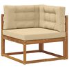 vidaXL Buiten bankenset met kussen 8 pcs Natuurlijk en Beige