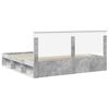 vidaXL Bedframe met hoofdeinde Beton 200 x 200 cm Massief grenenhout