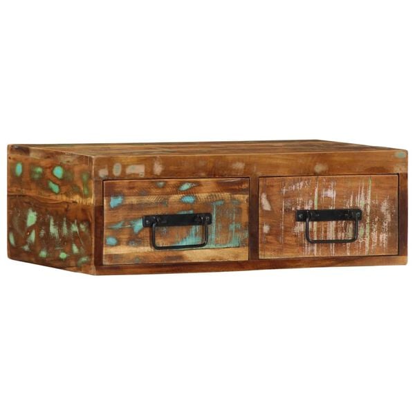 vidaXL Tv-meubel wandmontage 60x30x19 cm massief gerecycled hout