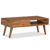 vidaXL Salontafel met bewerkte lade 100x50x40 cm massief hout