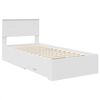 vidaXL Bedframe met hoofdeinde Wit en Zilver 75 x 190 cm Bewerkt hout