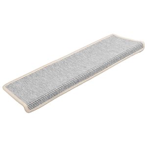 vidaXL Trapmatten 15 st 65x21x4 cm zilver met rechthoekige rand