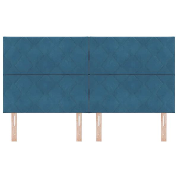 vidaXL Hoofdbord Donkerblauw 180 cm Fluweel