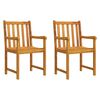 vidaXL Tuinstoelen 2 st Naturel Massief Acacia Hout