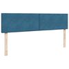 vidaXL Ottoman bed met matras en LED's 160x200cm fluweel donkerblauw
