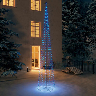 vidaXL Kegelkerstboom 752 blauwe LED's 160x500 cm