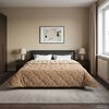 vidaXL Vol jaar dekbed Taupe 200 x 240 cm Microfiber en Teddy fleece