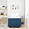vidaXL Bedframe met matras Blauw 100 x 200 cm Stof