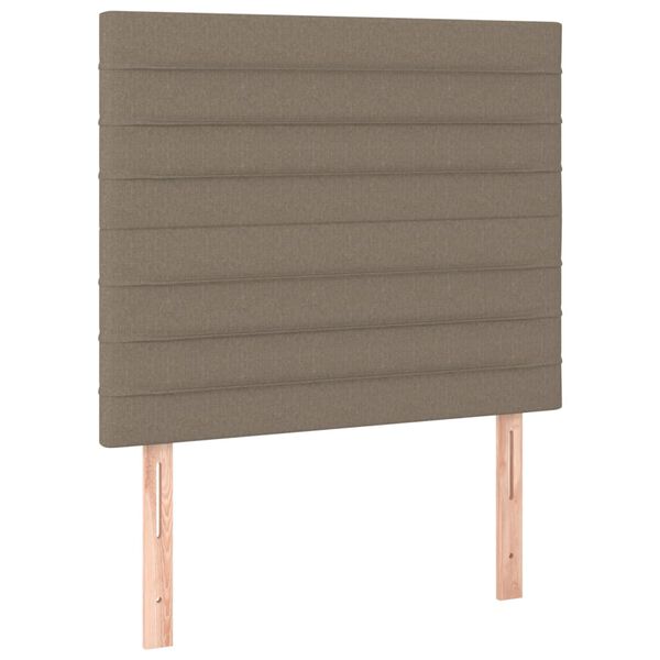 vidaXL Hoofdbord taupe 80x5x118/128 cm Stof
