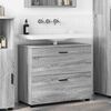vidaXL Badkamer Kast met lade Grijs Sonoma 76,5 x 35 x 64 cm