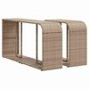 vidaXL 10-delige Loungeset met kussens poly rattan beige