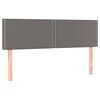 vidaXL Boxspring met matras kunstleer grijs 140x200 cm