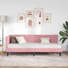 vidaXL Hoekbedframe met hoofdeinde Roze 80 cm x 200 cm Fluweel