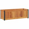 vidaXL Plantenbak 80x30x27,5 cm massief acaciahout en staal