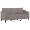 vidaXL 2-delige Loungeset met kussens stof taupe